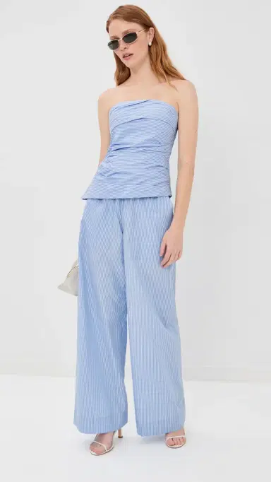 SIMKHAI Arden Pants Periwinkle tripe | Thumbnail 5 SIMKHAI Arden Pants Periwinkle tripe | Thumbnail 5