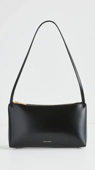 Mansur Gavriel Gaia Shoulder Bag Black/Flamma One Size | Thumbnail 2 Mansur Gavriel Gaia Shoulder Bag Black/Flamma One Size | Thumbnail 2