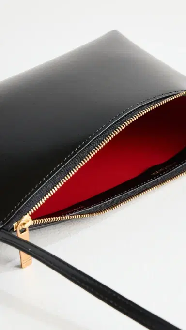 Mansur Gavriel Gaia Shoulder Bag Black/Flamma One Size | Thumbnail 6 Mansur Gavriel Gaia Shoulder Bag Black/Flamma One Size | Thumbnail 6