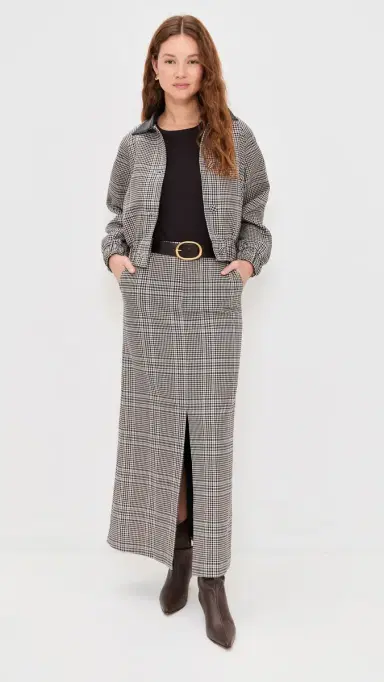 LE BOP Roxy Skirt Tan Plaid | Thumbnail 5 LE BOP Roxy Skirt Tan Plaid | Thumbnail 5