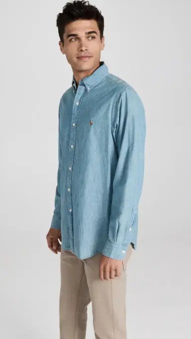 Polo Ralph Lauren Classic Fit Chambray Shirt Chambray | Thumbnail 4 Polo Ralph Lauren Classic Fit Chambray Shirt Chambray | Thumbnail 4