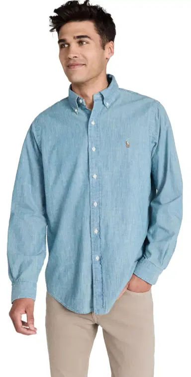 Polo Ralph Lauren Classic Fit Chambray Shirt Chambray | Thumbnail 1 Polo Ralph Lauren Classic Fit Chambray Shirt Chambray | Thumbnail 1