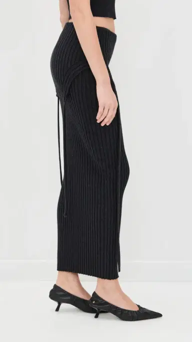 Aisling Camps Flipped Skirt Charcoal Melange | Thumbnail 4 Aisling Camps Flipped Skirt Charcoal Melange | Thumbnail 4