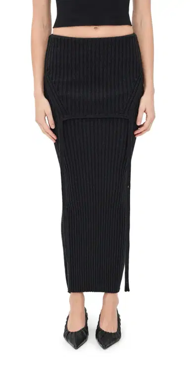Aisling Camps Flipped Skirt Charcoal Melange | Thumbnail 1 Aisling Camps Flipped Skirt Charcoal Melange | Thumbnail 1