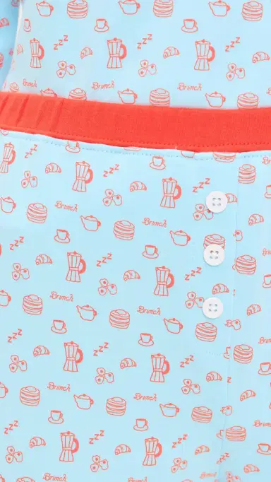 Cozyland by Morgan Lane Brunch Cozy ajama Set French Blue | Thumbnail 6 Cozyland by Morgan Lane Brunch Cozy ajama Set French Blue | Thumbnail 6