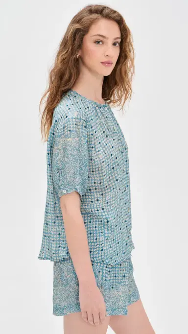 Natalie Martin Collection Violet Top Delphi Sky | Thumbnail 4 Natalie Martin Collection Violet Top Delphi Sky | Thumbnail 4