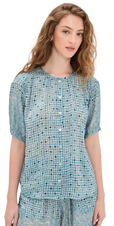 Natalie Martin Collection Violet Top Delphi Sky | Thumbnail 1 Natalie Martin Collection Violet Top Delphi Sky | Thumbnail 1