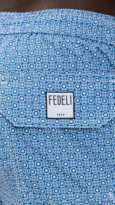 Fedeli Madeira Swim Trunks 5 Navy Circular Print | Thumbnail 6 Fedeli Madeira Swim Trunks 5 Navy Circular Print | Thumbnail 6