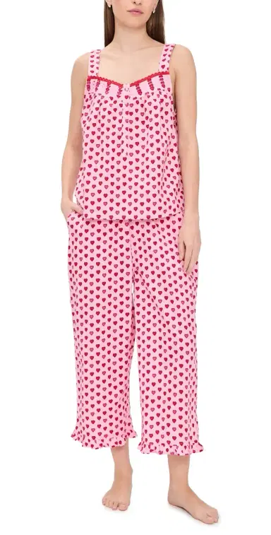 Printfresh Back To Bed Cropped Set ini Candy Hearts | Thumbnail 1 Printfresh Back To Bed Cropped Set ini Candy Hearts | Thumbnail 1