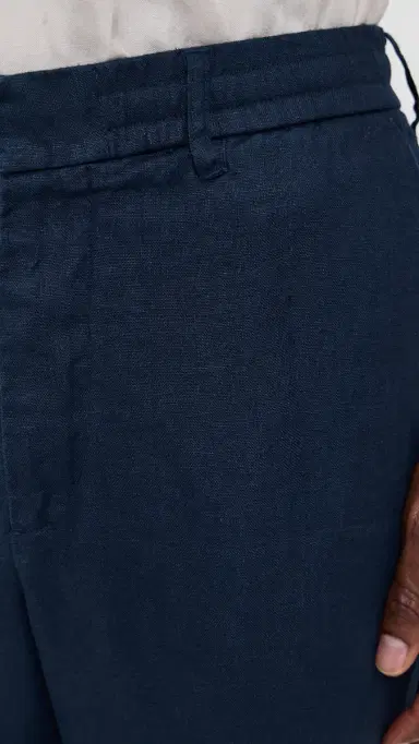NN07 Billie Drawstring Linen Pants Navy Blue | Thumbnail 6 NN07 Billie Drawstring Linen Pants Navy Blue | Thumbnail 6
