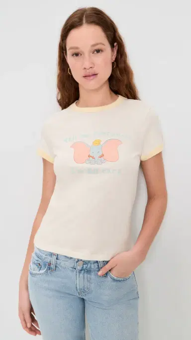 RE/DONE 60s Slim Ringer Dumbo Tee | Thumbnail 2 RE/DONE 60s Slim Ringer Dumbo Tee | Thumbnail 2