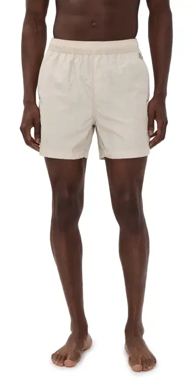 Onia Nylon Crinkle Swim Trunks 5 Stone L | Thumbnail 1 Onia Nylon Crinkle Swim Trunks 5 Stone L | Thumbnail 1