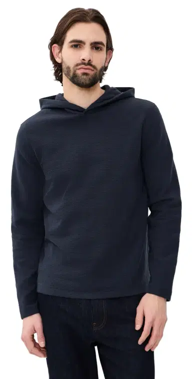 Vince Double Face Pullover Hoodie Coastal | Thumbnail 1 Vince Double Face Pullover Hoodie Coastal | Thumbnail 1