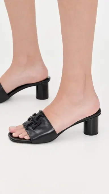 Tory Burch Ines Mule Sandals 55mm Perfect Black | Thumbnail 3 Tory Burch Ines Mule Sandals 55mm Perfect Black | Thumbnail 3