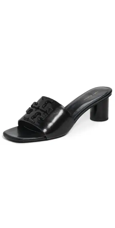 Tory Burch Ines Mule Sandals 55mm Perfect Black | Thumbnail 1 Tory Burch Ines Mule Sandals 55mm Perfect Black | Thumbnail 1