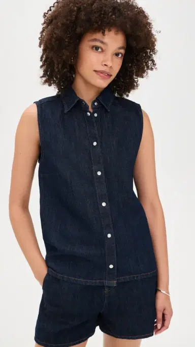 7 For All Mankind Sleeveless Shirt Blossom | Thumbnail 2 7 For All Mankind Sleeveless Shirt Blossom | Thumbnail 2