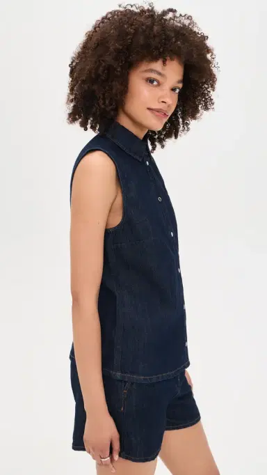 7 For All Mankind Sleeveless Shirt Blossom | Thumbnail 4 7 For All Mankind Sleeveless Shirt Blossom | Thumbnail 4