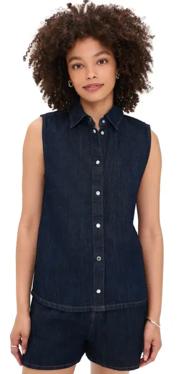 7 For All Mankind Sleeveless Shirt Blossom | Thumbnail 1 7 For All Mankind Sleeveless Shirt Blossom | Thumbnail 1