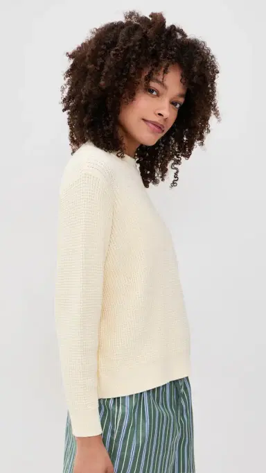 Hommegirls Waffle Knit Pullover Cream | Thumbnail 4 Hommegirls Waffle Knit Pullover Cream | Thumbnail 4