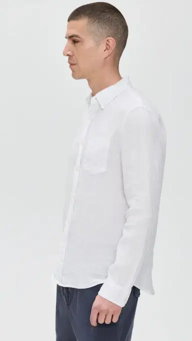 Alex Mill Linen Mill Shirt White | Thumbnail 4 Alex Mill Linen Mill Shirt White | Thumbnail 4