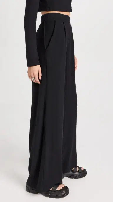 LESET Lauren Pleated Pocket Pants Black | Thumbnail 4 LESET Lauren Pleated Pocket Pants Black | Thumbnail 4