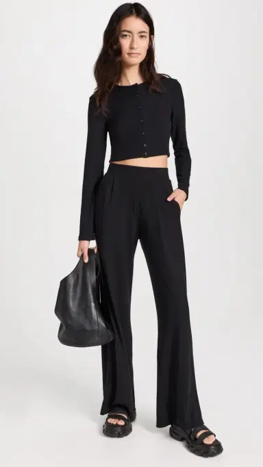LESET Lauren Pleated Pocket Pants Black | Thumbnail 5 LESET Lauren Pleated Pocket Pants Black | Thumbnail 5