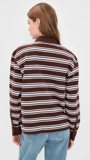 rag & bone Stripe Long Sleeve Rugby Brwmt | Thumbnail 3 rag & bone Stripe Long Sleeve Rugby Brwmt | Thumbnail 3