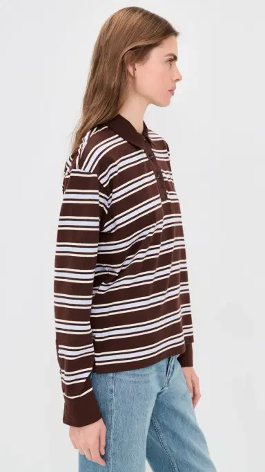 rag & bone Stripe Long Sleeve Rugby Brwmt | Thumbnail 4 rag & bone Stripe Long Sleeve Rugby Brwmt | Thumbnail 4