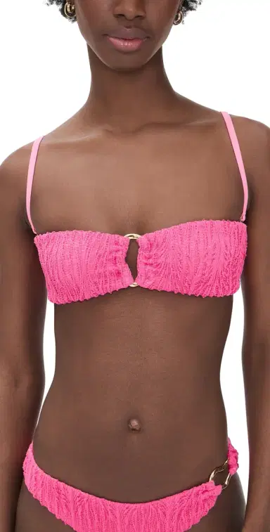 Peixoto Talia Bikini Top Pink Weave L | Thumbnail 1 Peixoto Talia Bikini Top Pink Weave L | Thumbnail 1
