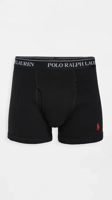 Polo Ralph Lauren Underwear Classic Fit Cotton Trunks 3 Pack Andover/Madison/Polo Black S | Thumbnail 3 Polo Ralph Lauren Underwear Classic Fit Cotton Trunks 3 Pack Andover/Madison/Polo Black S | Thumbnail 3