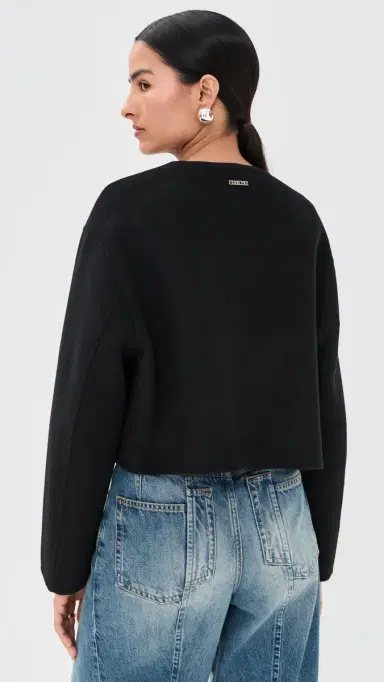 Sablyn Floren Cropped Double Breasted Coat Black | Thumbnail 3 Sablyn Floren Cropped Double Breasted Coat Black | Thumbnail 3