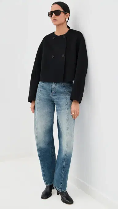 Sablyn Floren Cropped Double Breasted Coat Black | Thumbnail 5 Sablyn Floren Cropped Double Breasted Coat Black | Thumbnail 5