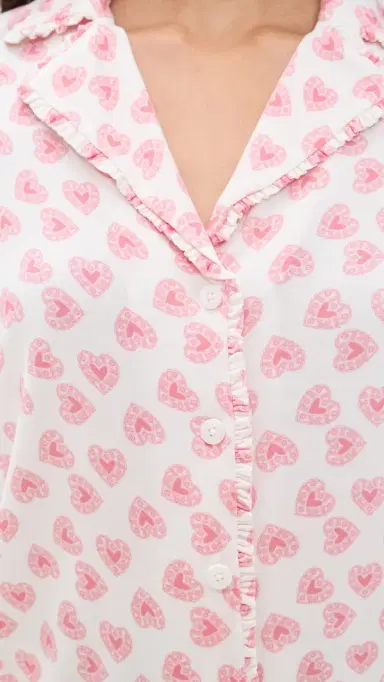 Hill House Home The Paige Pajama Set Doily Heart/Pink | Thumbnail 6 Hill House Home The Paige Pajama Set Doily Heart/Pink | Thumbnail 6