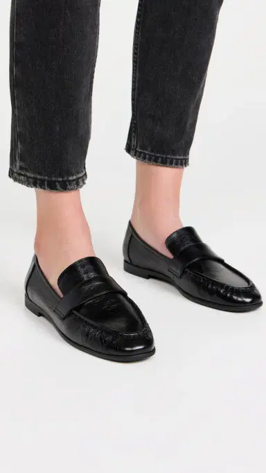 Black Suede Studio Arrow Loafers Black Crinkle Leather 37 | Thumbnail 3 Black Suede Studio Arrow Loafers Black Crinkle Leather 37 | Thumbnail 3