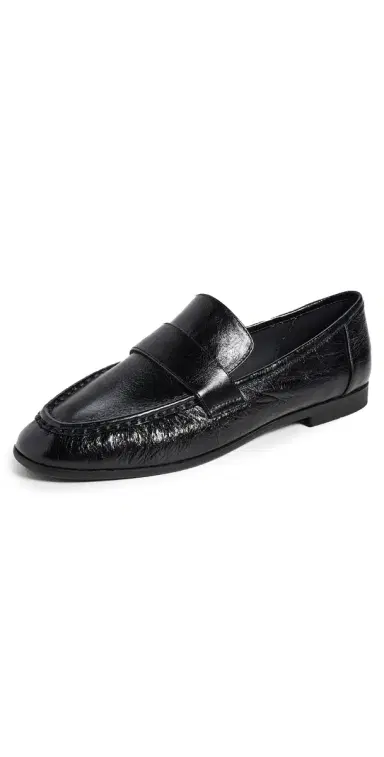 Black Suede Studio Arrow Loafers Black Crinkle Leather 37 | Thumbnail 1 Black Suede Studio Arrow Loafers Black Crinkle Leather 37 | Thumbnail 1