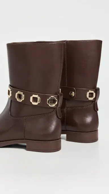 Larroudé Milan Flat Booties Brown 8 | Thumbnail 4 Larroudé Milan Flat Booties Brown 8 | Thumbnail 4