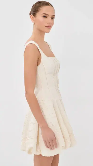 SIMKHAI Nattie Bubble Mini Dress White Multi | Thumbnail 4 SIMKHAI Nattie Bubble Mini Dress White Multi | Thumbnail 4