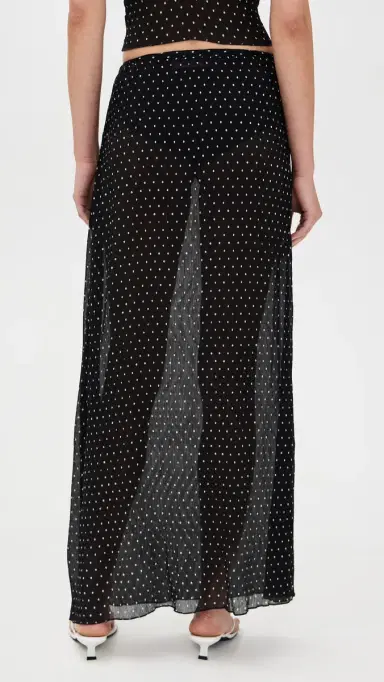 LIONESS Ford Maxi Skirt Onyx Polka | Thumbnail 3 LIONESS Ford Maxi Skirt Onyx Polka | Thumbnail 3