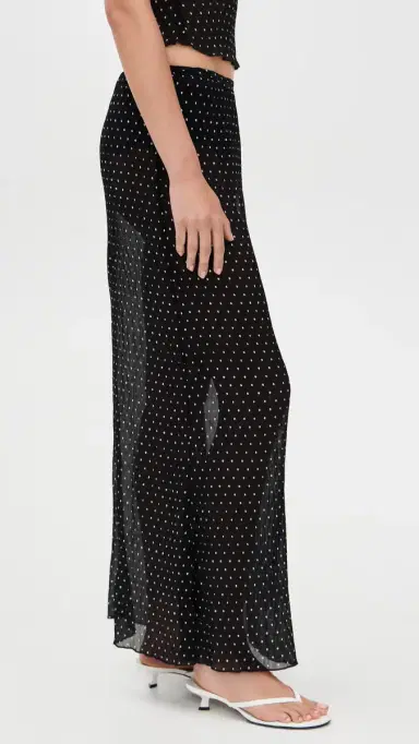 LIONESS Ford Maxi Skirt Onyx Polka | Thumbnail 4 LIONESS Ford Maxi Skirt Onyx Polka | Thumbnail 4
