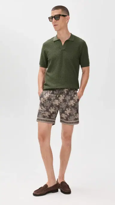 Orlebar Brown Bulldog Drawcord Paisley Bloom 6 Shorts Bronze | Thumbnail 5 Orlebar Brown Bulldog Drawcord Paisley Bloom 6 Shorts Bronze | Thumbnail 5