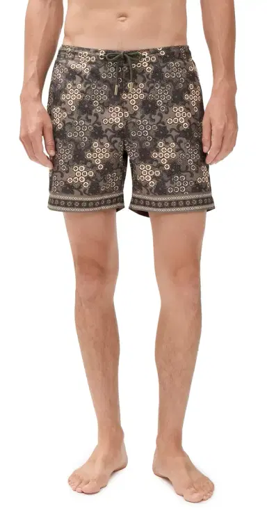 Orlebar Brown Bulldog Drawcord Paisley Bloom 6 Shorts Bronze | Thumbnail 1 Orlebar Brown Bulldog Drawcord Paisley Bloom 6 Shorts Bronze | Thumbnail 1