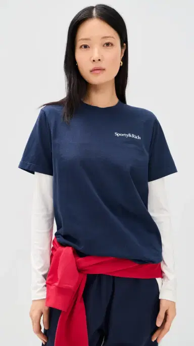Sporty & Rich Play Tennis T-Shirt Dark Navy | Thumbnail 2 Sporty & Rich Play Tennis T-Shirt Dark Navy | Thumbnail 2