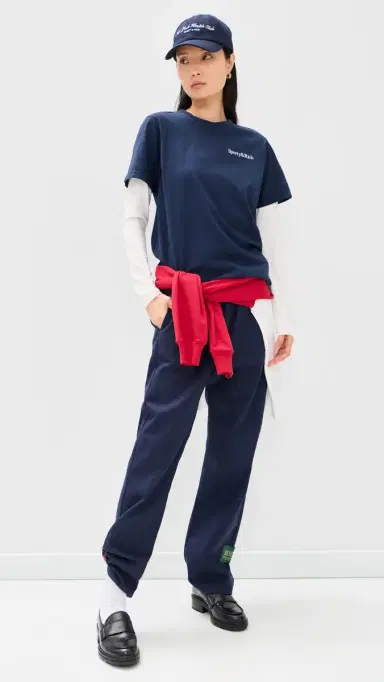Sporty & Rich Play Tennis T-Shirt Dark Navy | Thumbnail 5 Sporty & Rich Play Tennis T-Shirt Dark Navy | Thumbnail 5