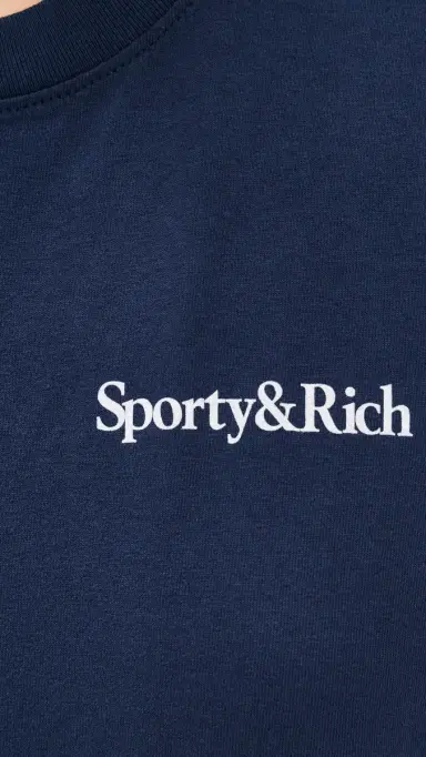 Sporty & Rich Play Tennis T-Shirt Dark Navy | Thumbnail 6 Sporty & Rich Play Tennis T-Shirt Dark Navy | Thumbnail 6
