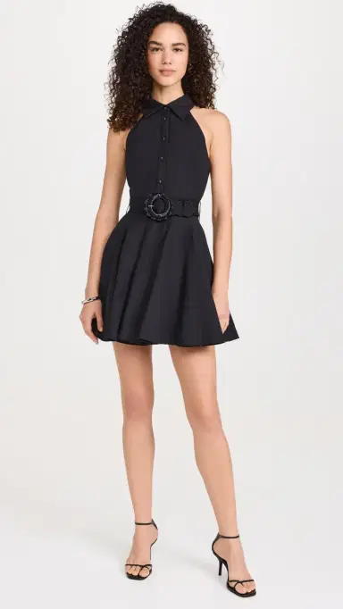 Hemant & Nandita Short Dress With Buckle Belt Black | Thumbnail 5 Hemant & Nandita Short Dress With Buckle Belt Black | Thumbnail 5