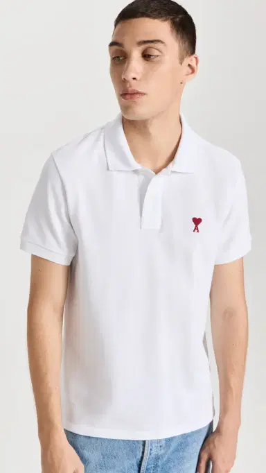 AMI De Coeur Polo Shirt White | Thumbnail 2 AMI De Coeur Polo Shirt White | Thumbnail 2