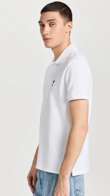 AMI De Coeur Polo Shirt White | Thumbnail 4 AMI De Coeur Polo Shirt White | Thumbnail 4
