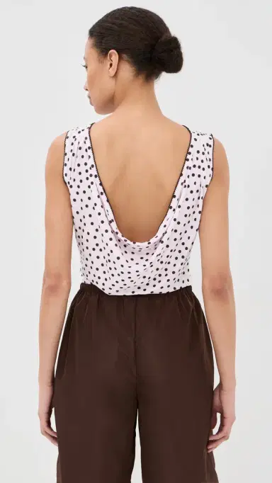Caro Editions Alexa Top Pink/Brown Dots | Thumbnail 3 Caro Editions Alexa Top Pink/Brown Dots | Thumbnail 3