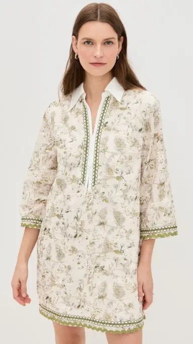 English Factory Floral Embroidery Mini Dress Green ulti | Thumbnail 2 English Factory Floral Embroidery Mini Dress Green ulti | Thumbnail 2