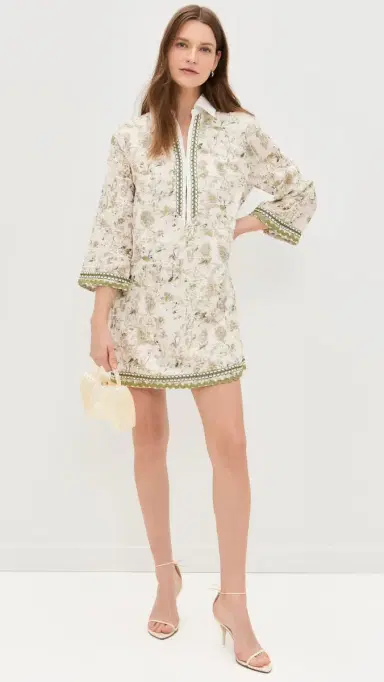 English Factory Floral Embroidery Mini Dress Green ulti | Thumbnail 5 English Factory Floral Embroidery Mini Dress Green ulti | Thumbnail 5